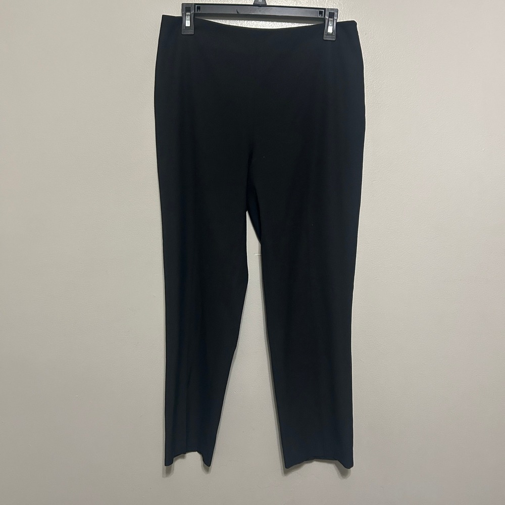 Talbots Trousers Women 8P Black Side Zip Straight Leg Professional Pants Luxury
